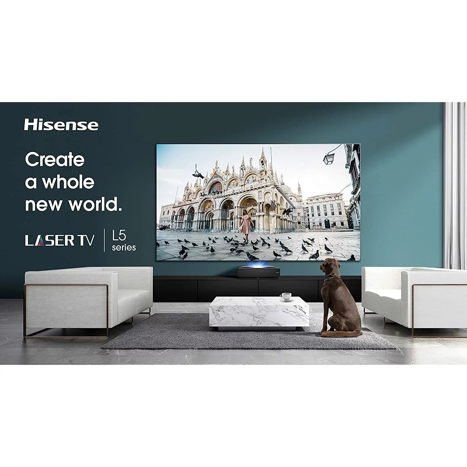 Hisense 100" L5 Series 4K   Laser  with Cinema 600 Soundbar System Bundle