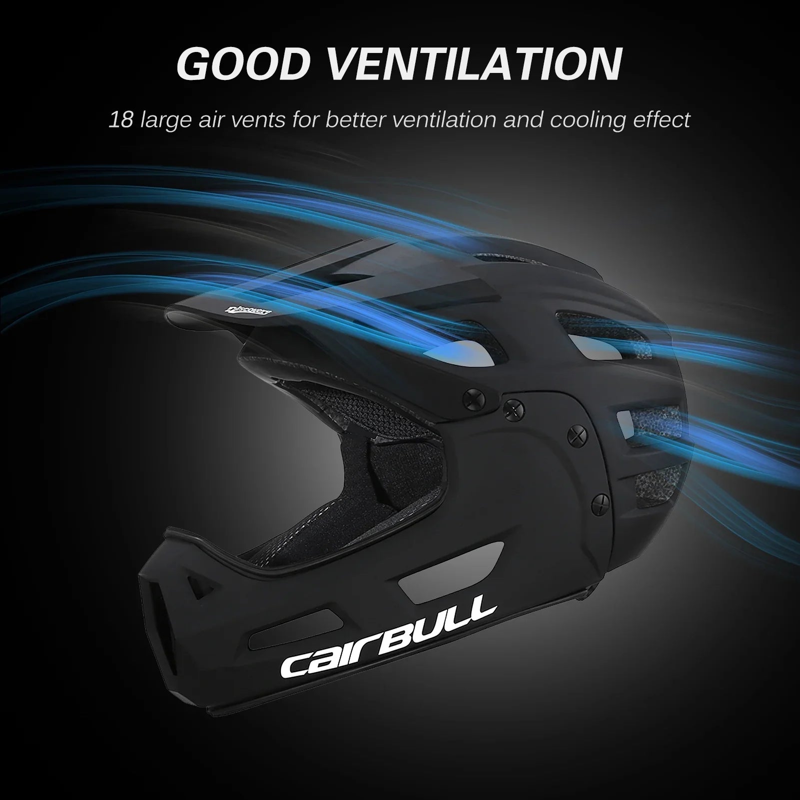 Full Face Bike Helmet Adult Cycling Helmet with Detachable Chin Guard and Visor for Mountain Biking