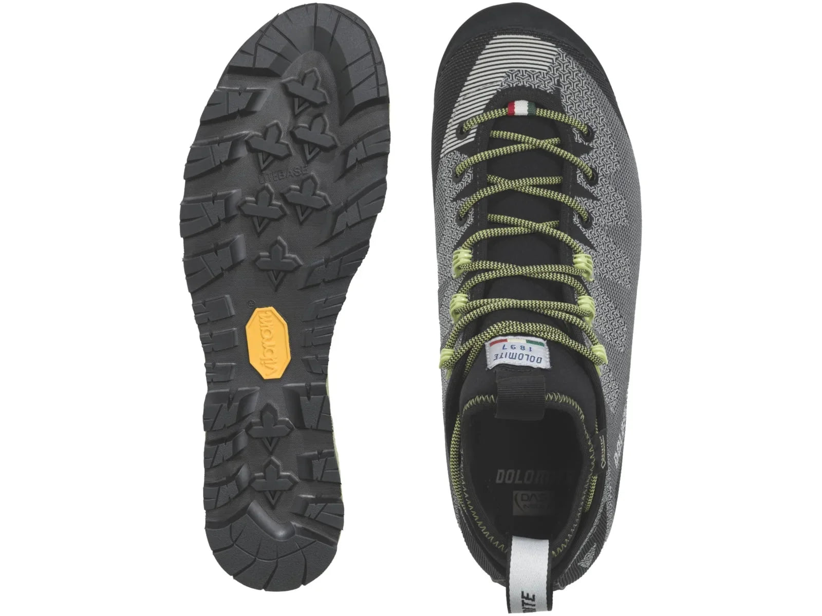 Dolomite Veloce  Shoes - Mens, Pewter Grey/Green Shoot, 10.5M/11.5W, 26952311
