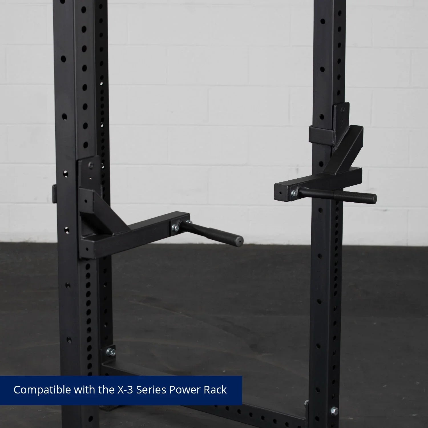 Titan Fitness X-3 Series Dip Bars, J-Hook Style Rack Mounted Dip Attachment, 880  Capacity, Fits 3” X 3” Tubular Steel
