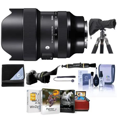 14-24mm f/2.8    Lens for Sony E, Bundle with Mac Software Kit, RainCoat Rain Sleeve, Cleaning Kit, Flex Lens Shade, Lens Cap Tether, Lens Wrap, Lens Cleaner