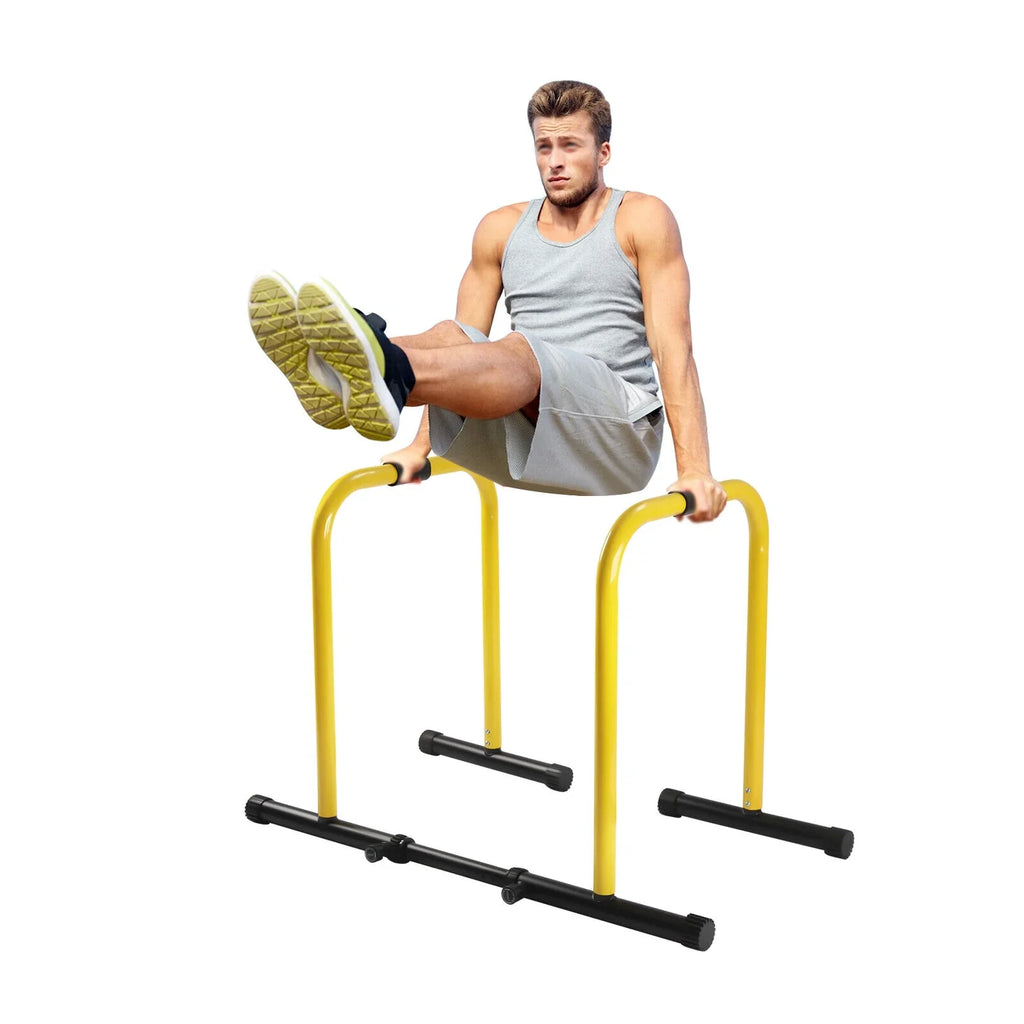 HiKaRiGuMi Portable Dip Bar Exercise Your Arms, Abdominal Muscles, Chest, Shoulders, and Back Through Pull-ups 20.08-26.77 Inches Spacing,High-strength Steel Pipes
