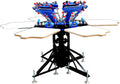 Double Rotary Manual 6 Color 6 Station Screen Printing Press Machine Printer Micro-Registration Equipment  T-Shirt