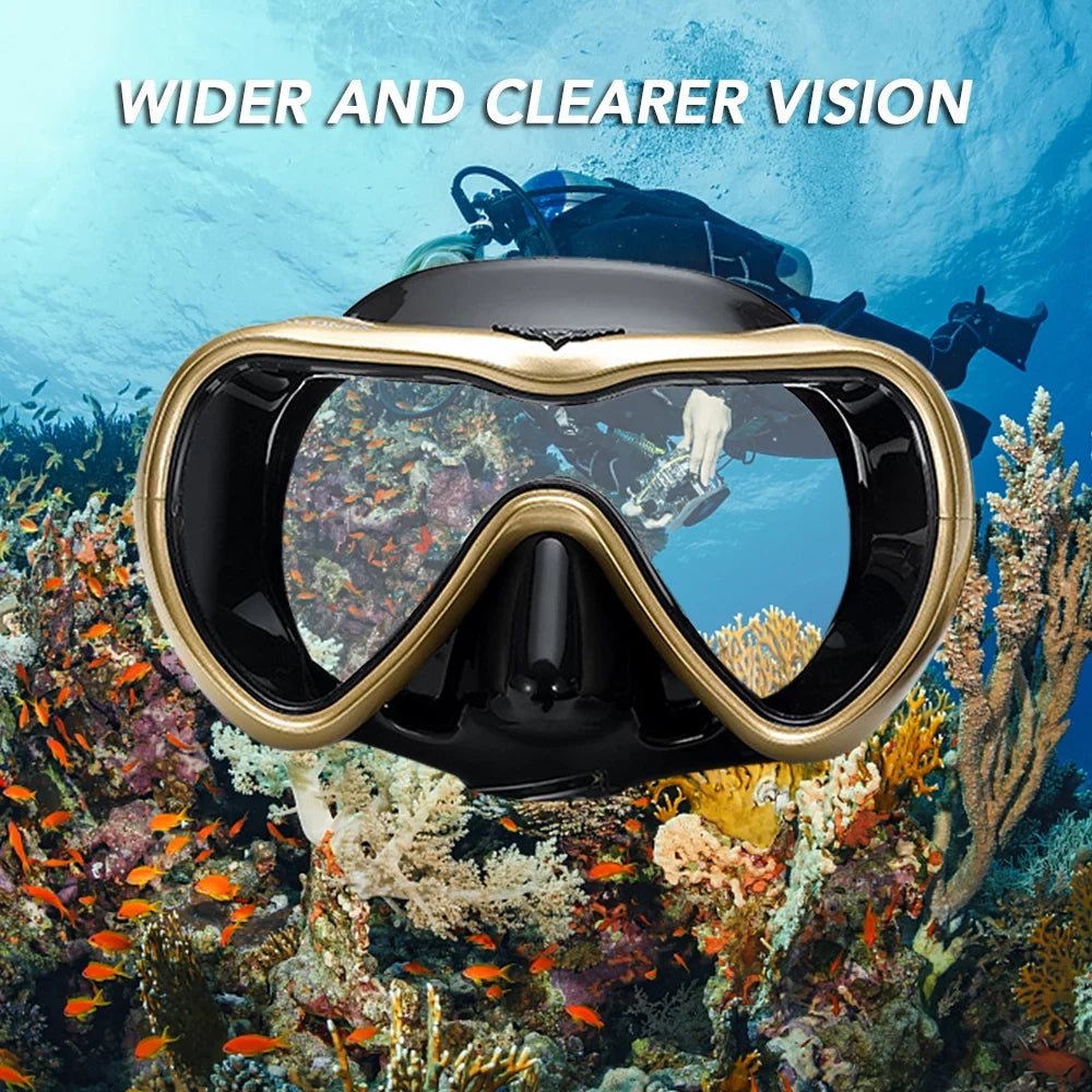 Andoer Swim and Dive with Confidence Leakproof Snorkel Set with Fog-Free Goggles and  Snorkel Tube