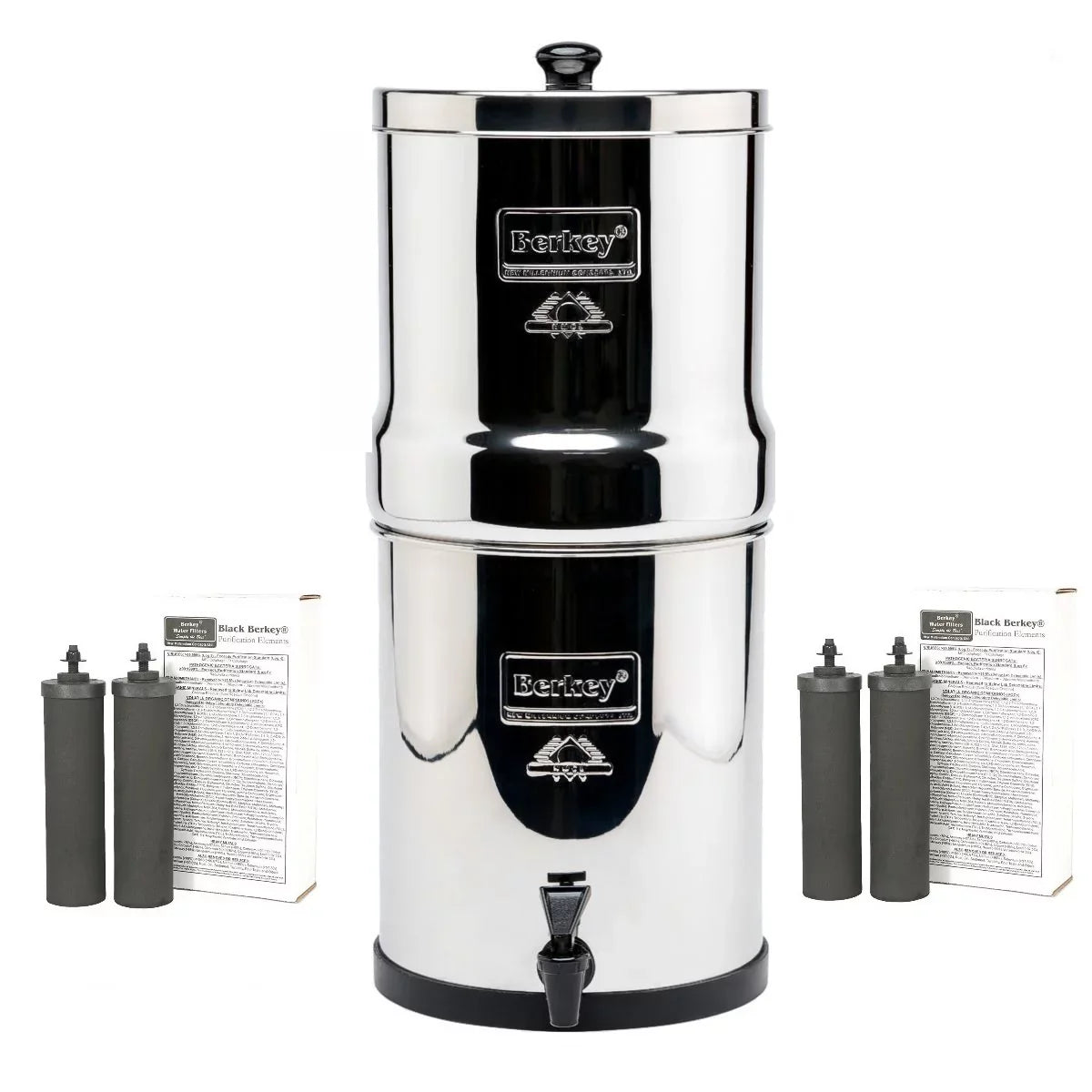 Big Berkey Water Filter 2 Black Carbon Filters - 2.25 Gallons