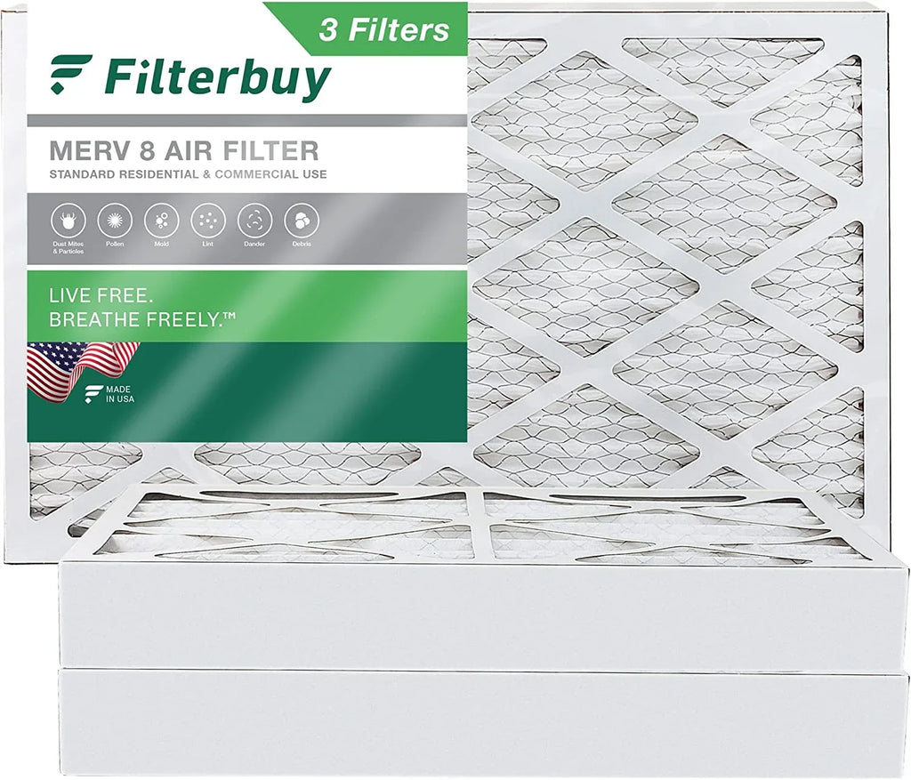 Filterbuy 16x30x4  8 Pleated   Furnace Air Filters (3-Pack)