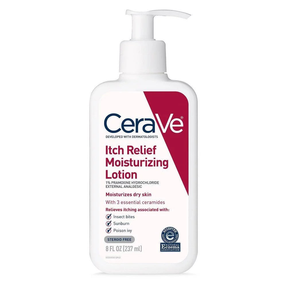 CeraVe Itch Relief Moisturizing Lotion with Pramoxine Hydrochloride | 8 Ounce