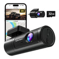 Dash Cam Front and Rear, 4K  Front and 1080P Rear DashCam with  & WiFi, Car Dashcam with Night Vision, , Free 32G Card, Loop Recording