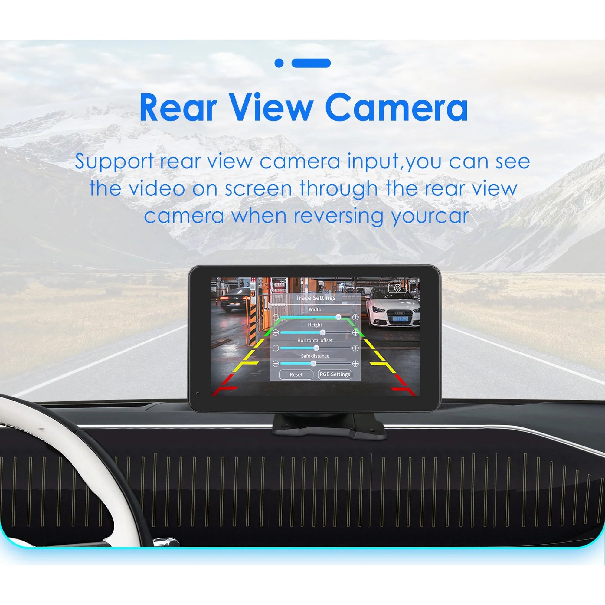 Navigation Apple Carplay   Car Radio Stereo Head Unit 7" Touchscreen 360° Adjustable Portable Mirror Link Android Auto Monitor Player