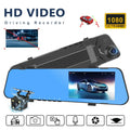 Podofo 4.5in Rearview Mirror Recorder Full Hd 1080p Rearview Mirror Automobile Dash Cam Dual Lens Video Recorder Automobile Dvr Dash Cam Cycle