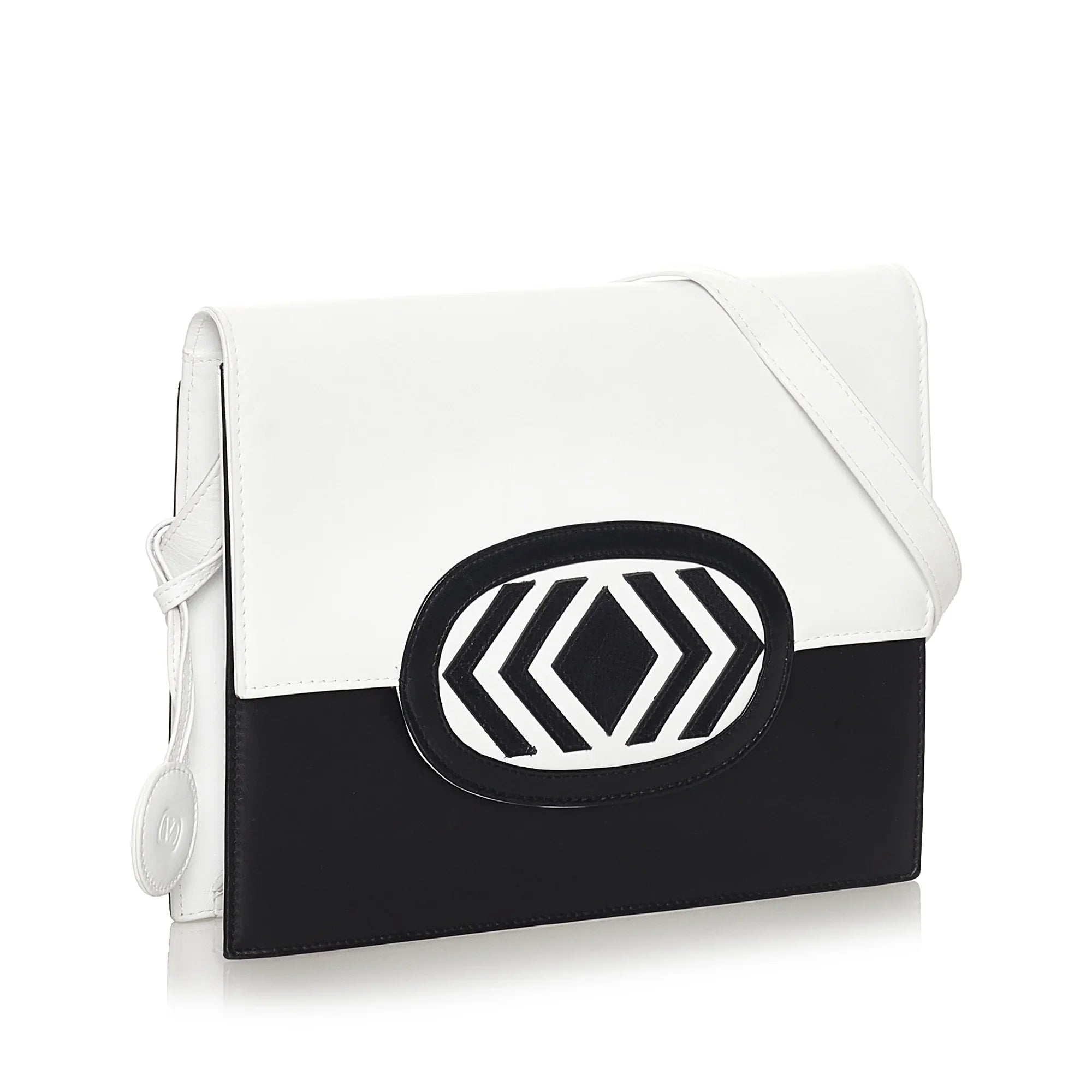 Pre-Owned Authenticated Valentino Crossbody Bag Calf Leather White Women (Good)