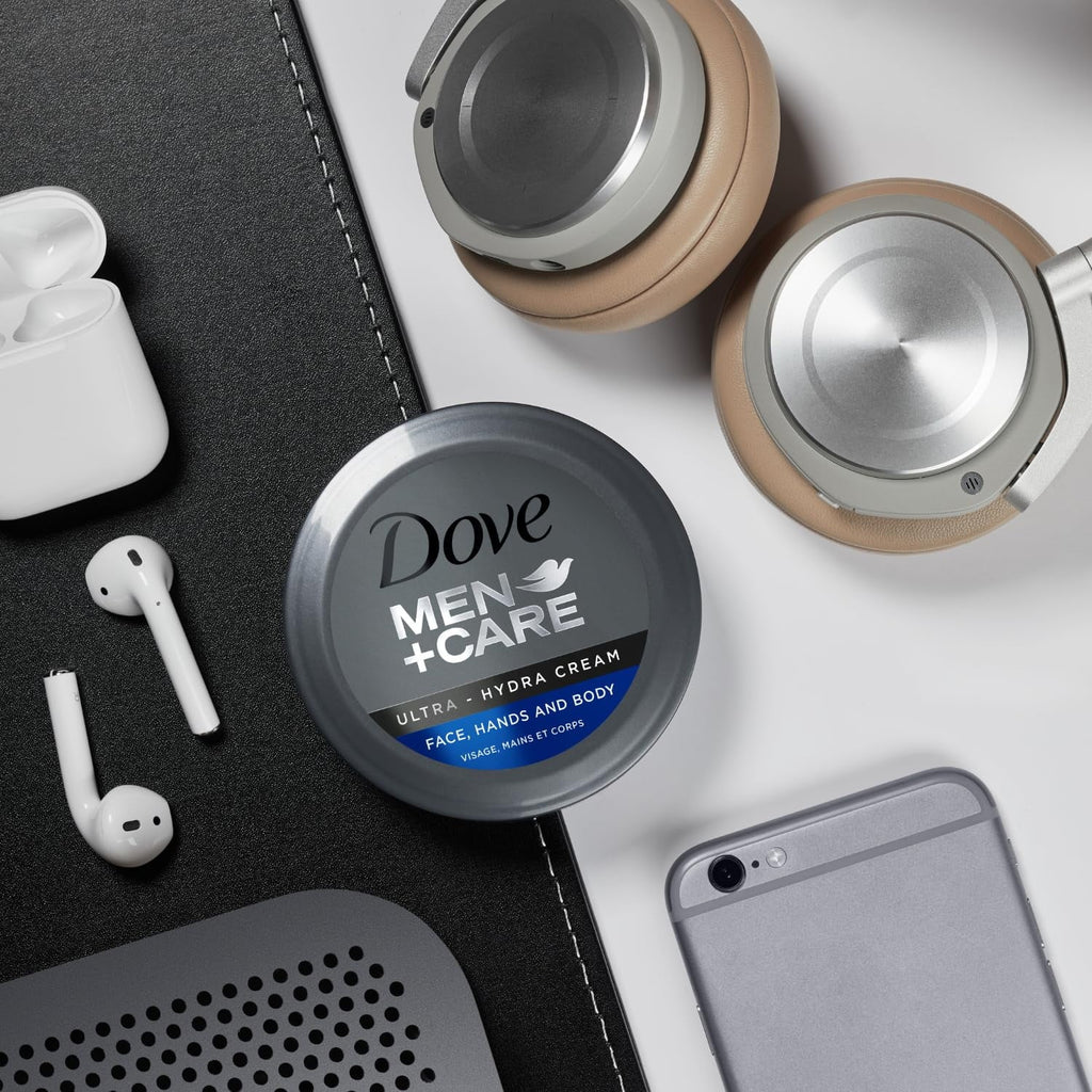 Dove Men+Care Ultra Hydra Cream Lotion, 3-In-1 Advanced Skin Care For Men, Face Cream, Hand Cream, And Body Lotion For Extremely Dry Skin, All Skin Types, 5.07 Fl Oz (Pack Of 12)