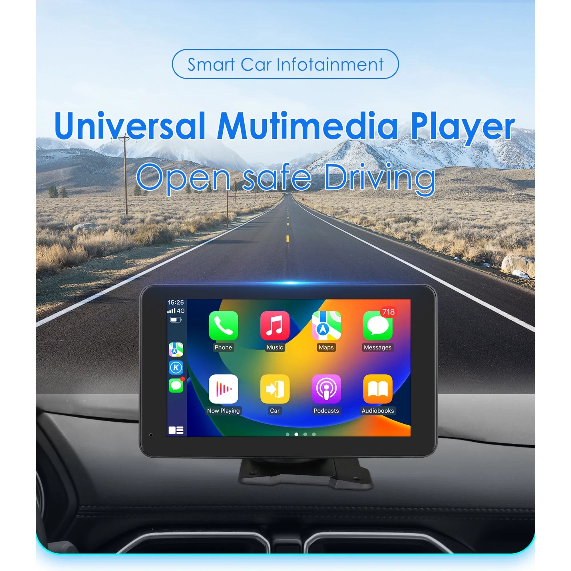Navigation Apple Carplay   Car Radio Stereo Head Unit 7" Touchscreen 360° Adjustable Portable Mirror Link Android Auto Monitor Player