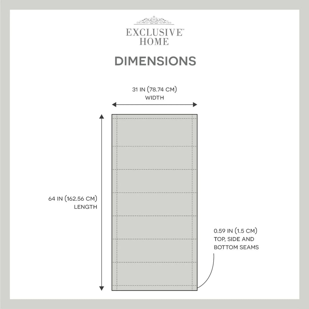 Exclusive Home Ricardo Total Blackout Roman Shade, 31"x64", Natural