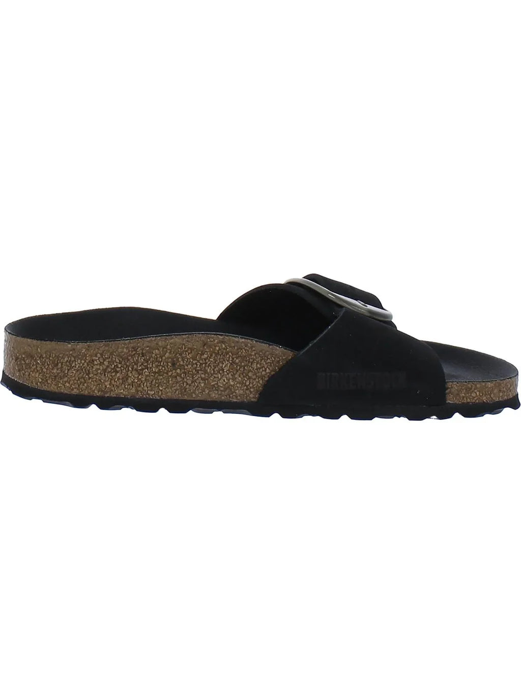 Birkenstock Womens Madrid Big Buckle Nubuck Footbed Slide Sandals