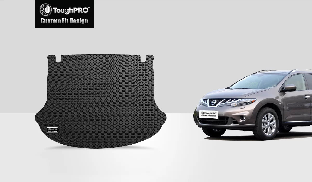 ToughPRO - Cargo Mat Compatible with  Murano - All Weather Heavy Duty (Made in ) - Black Rubber - 2003