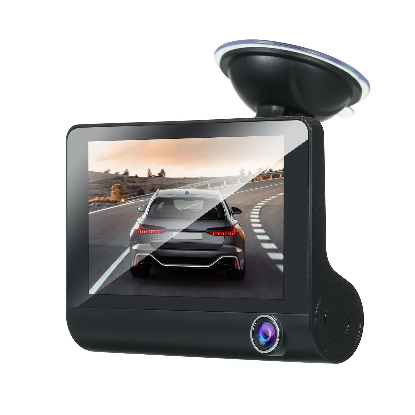 Tomshoo 1080P Full Dash Cam with 4 Inch  Screen, Front and Rear Dual Camera, Wide Angle Vision, Loop Recording Drive Safely with this Dash Cam!