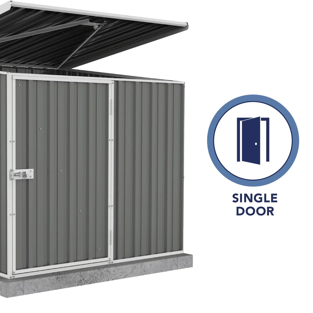 Absco AB1070 5 x 5 ft. Multipurpose Metal Pool Pump Shed - Woodland Gray