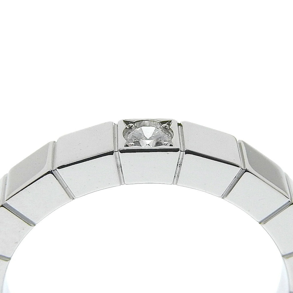 Pre-Owned Cartier  Lanieres Ring 1P Diamond K18 White Gold x Approx. 5.8g Women's I220823087 (Good)
