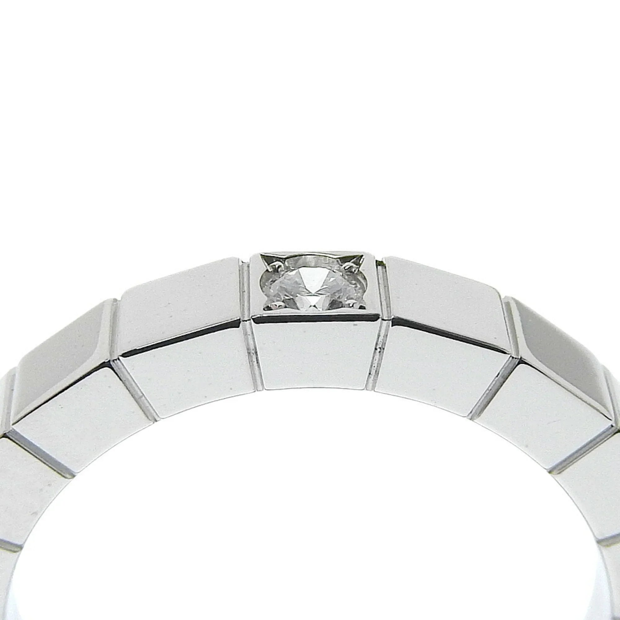 Pre-Owned Cartier  Lanieres Ring 1P Diamond K18 White Gold x Approx. 5.8g Women's I220823087 (Good)