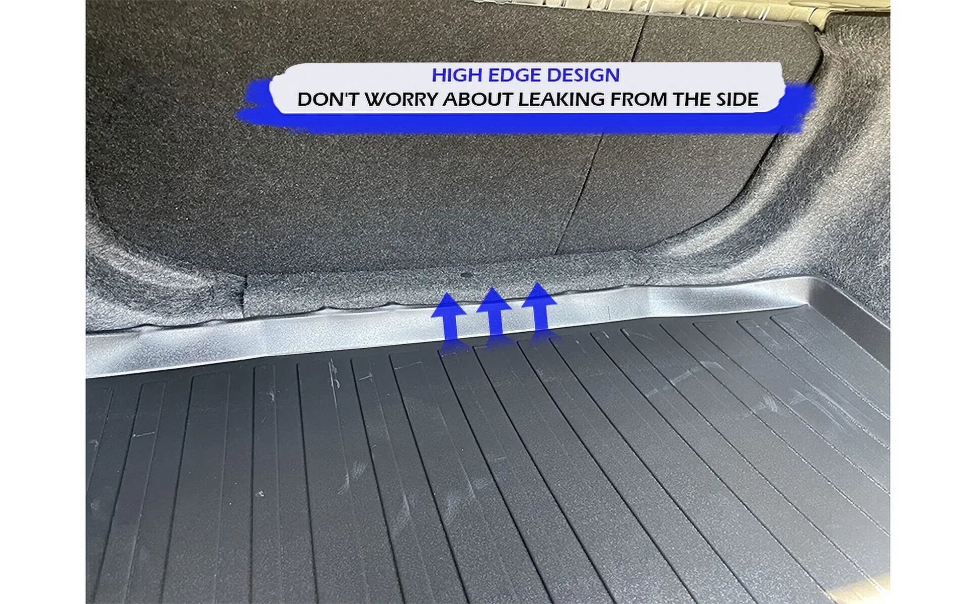 Cargo Liner – Trunk Mat for Honda Civic Sedan 2016-2021 – Weather-Resistant Trunk Mats for Cars with Raised Lip – Non-Slip Car Trunk Mat Rubber – Easy to Install – Laser Pre-Cut Design