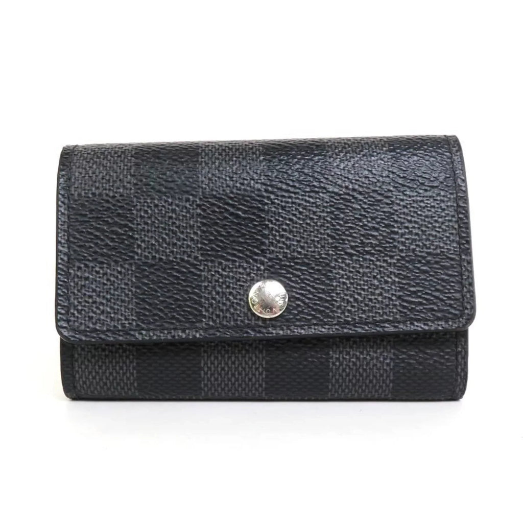 Pre-Owned Louis Vuitton   Key Case Damier Graphite Multicle 6 Canvas Black Men's M62662 (Good)