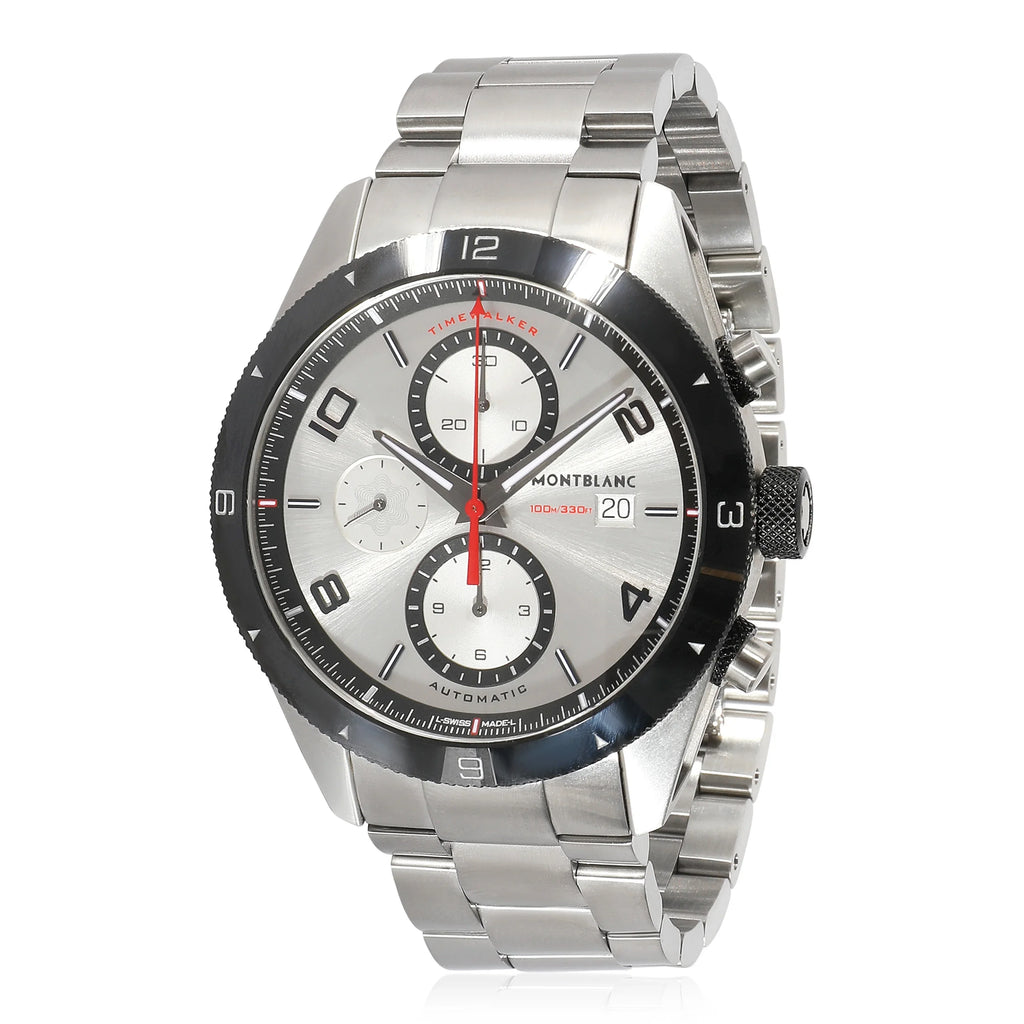 Montblanc Timewalker 116099 Men's Watch in  Stainless Steel Pre-Owned