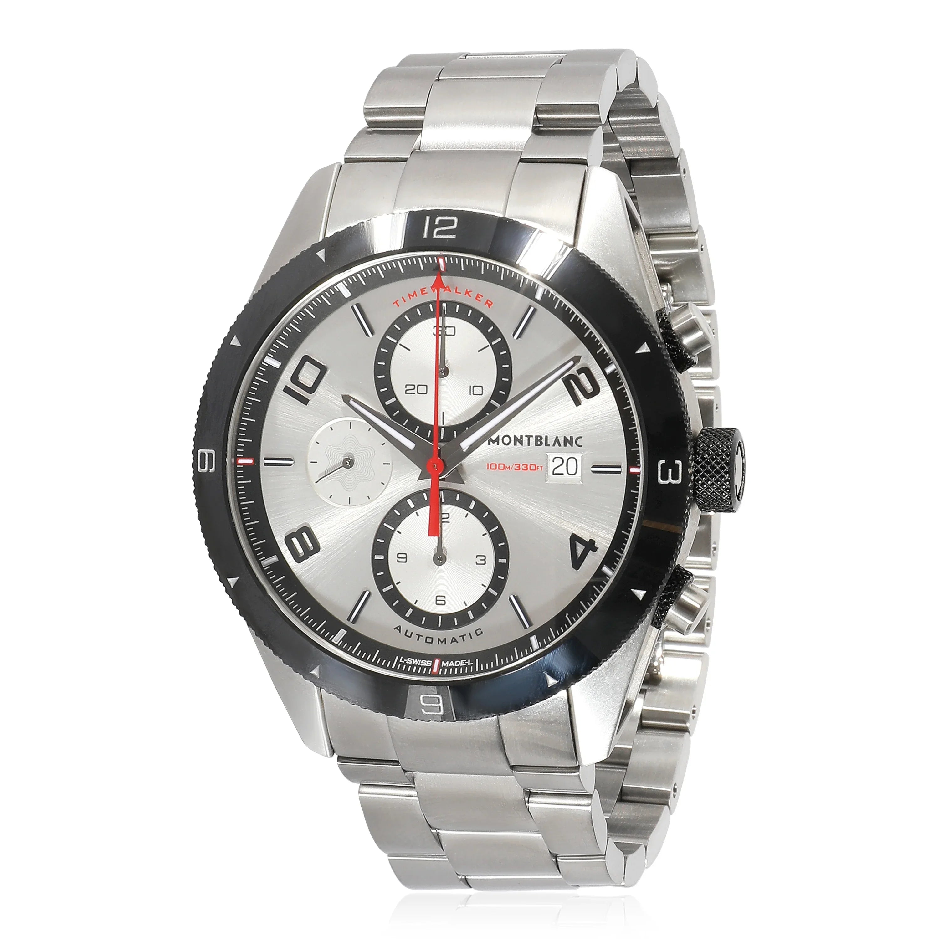Montblanc Timewalker 116099 Men's Watch in  Stainless Steel Pre-Owned