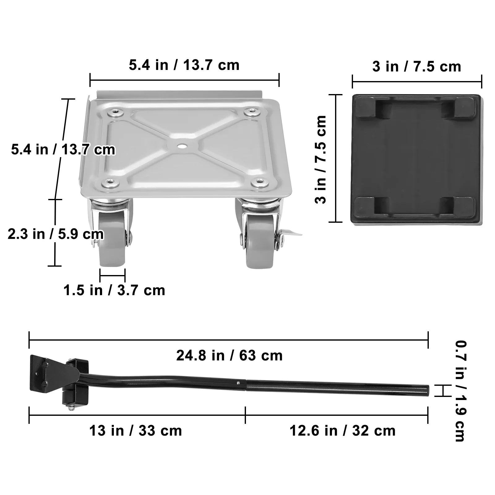 Furniture Dolly, 500 Lbs Capacity Furniture Lift Mover Tool Set for Moving Heavy Furniture Refrigerator Sofa,Furniture Moving Dollies with 360°  Swivel Wheels & Carbon Steel Panel
