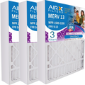 16x25x3 Air Filter  13 Comparable to  1500 - 2200 &  9 Compatible with Lennox X0581 Air Filter 3 Pack by     .