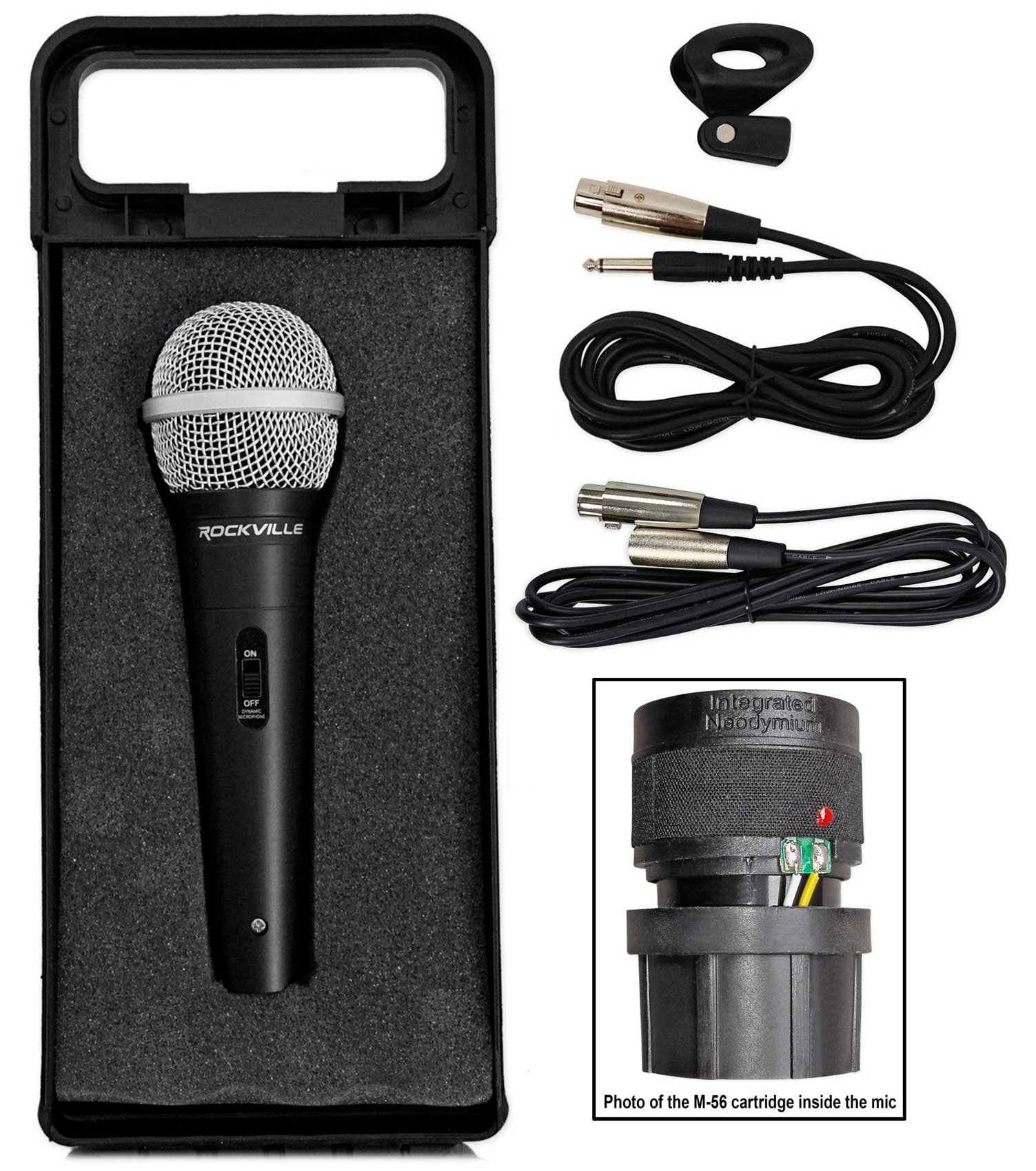 2) Rockville KPS80 8" Karaoke Speakers+Bluetooth Amplifier+2) Mics+Tablet Stand + Rockville R14GSBR100 Red/Blk 14 Gauge 100' Ft. Mini Spool Car Audio Speaker Wire