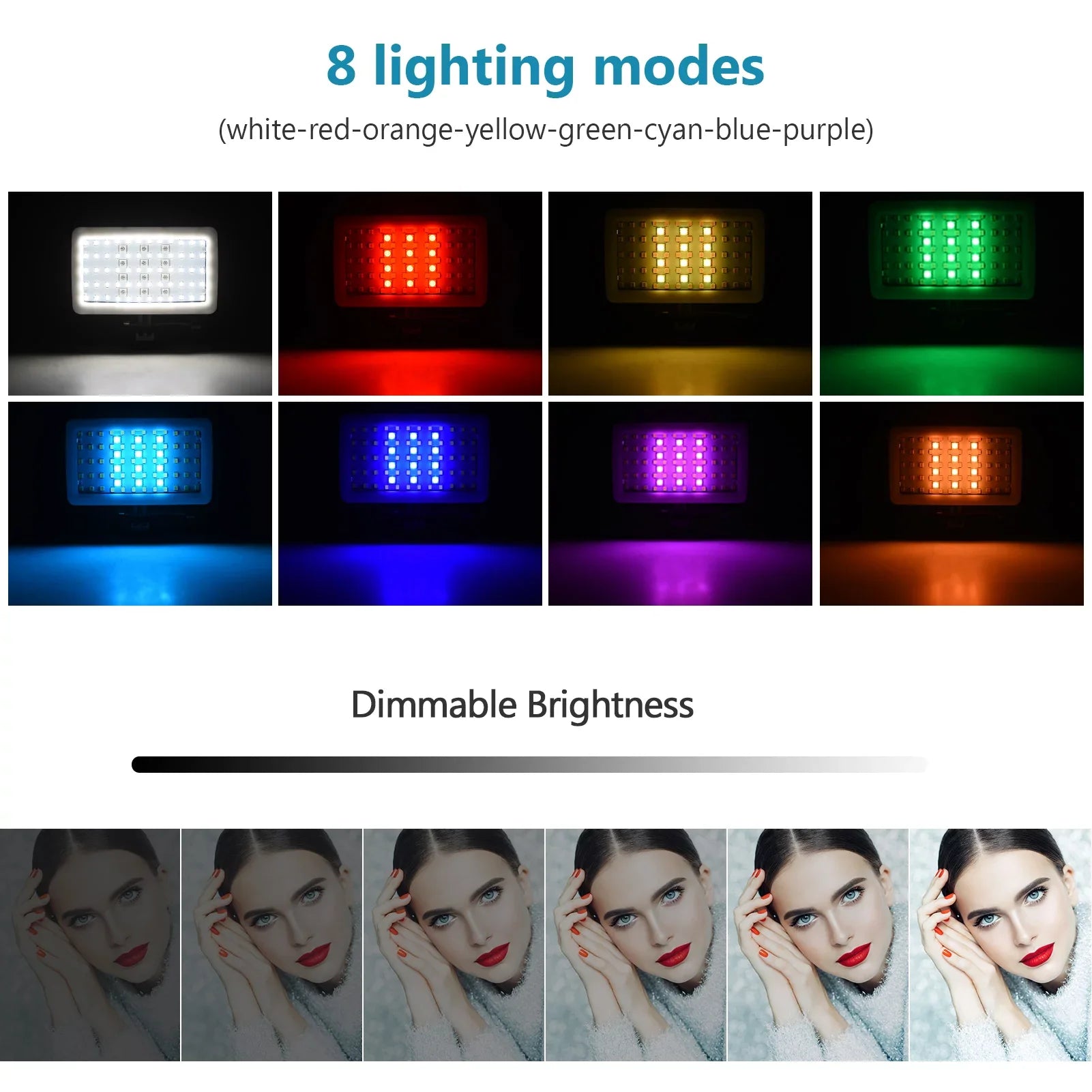 Tomshoo -20 Waterproof  Fill Video 8 Modes CRI95+ Dimmable IPX8 Underwater 40M Built-in Rechargeable Battery for Diving Snorkeling Underwater Photography Video Replacement for