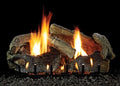 30" Stacked Aged Oak Logset with   Slope Glaze Burner,