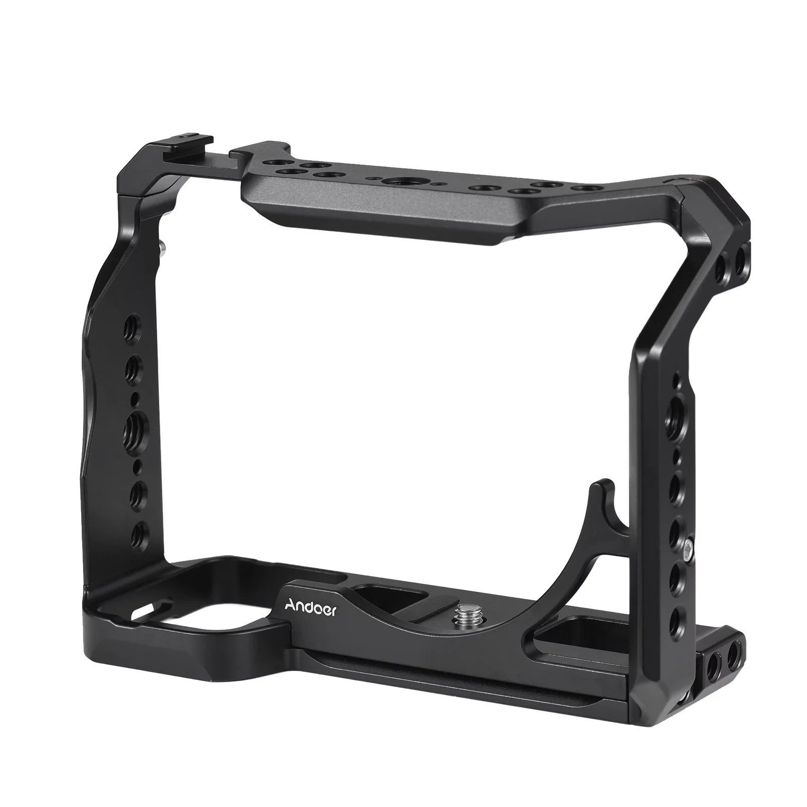 Camera Cage, Aluminum Alloy Video Cage with Cold Shoe Mounts, Numerous 1/4 Inch Screw Holes, Sony A7IV/A7M4//A7R4/A7S3