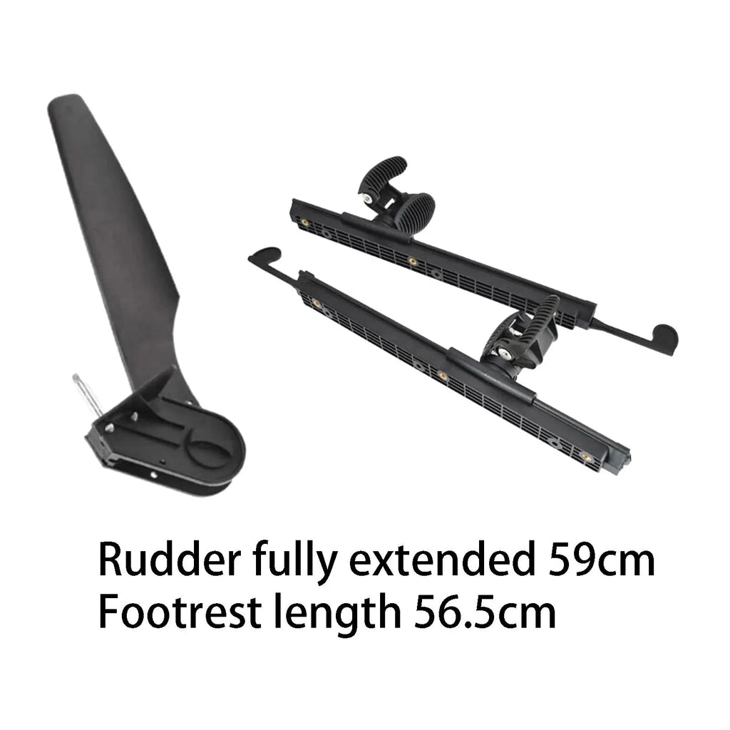 kesoto Kayak Rudder Kayak Foot Pegs Boat Tail Watercraft Rudder with Foot Brace Pedals for Fishing Boat Canoeing Marine Accessories