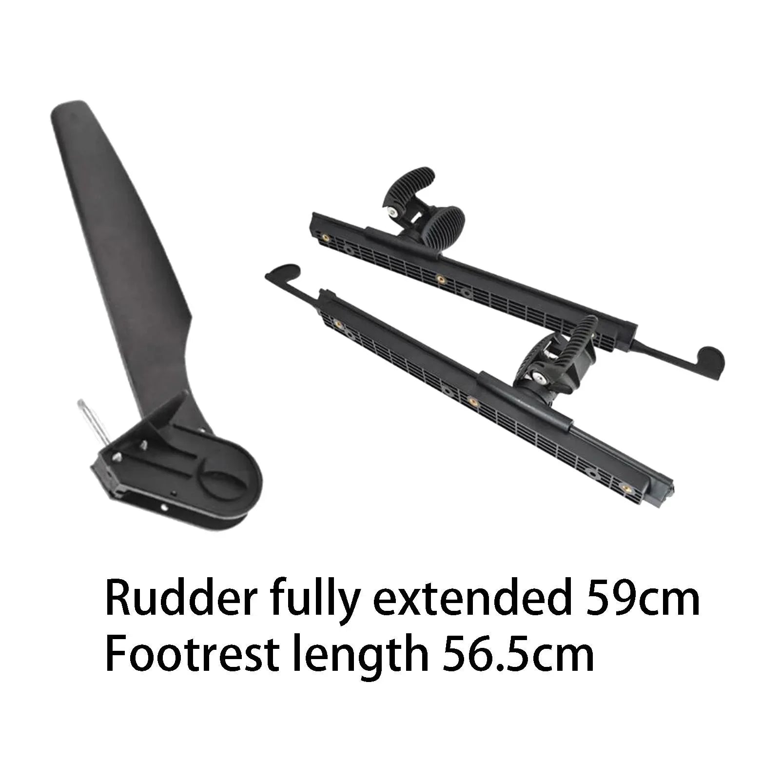 kesoto Kayak Rudder Kayak Foot Pegs Boat Tail Watercraft Rudder with Foot Brace Pedals for Fishing Boat Canoeing Marine Accessories