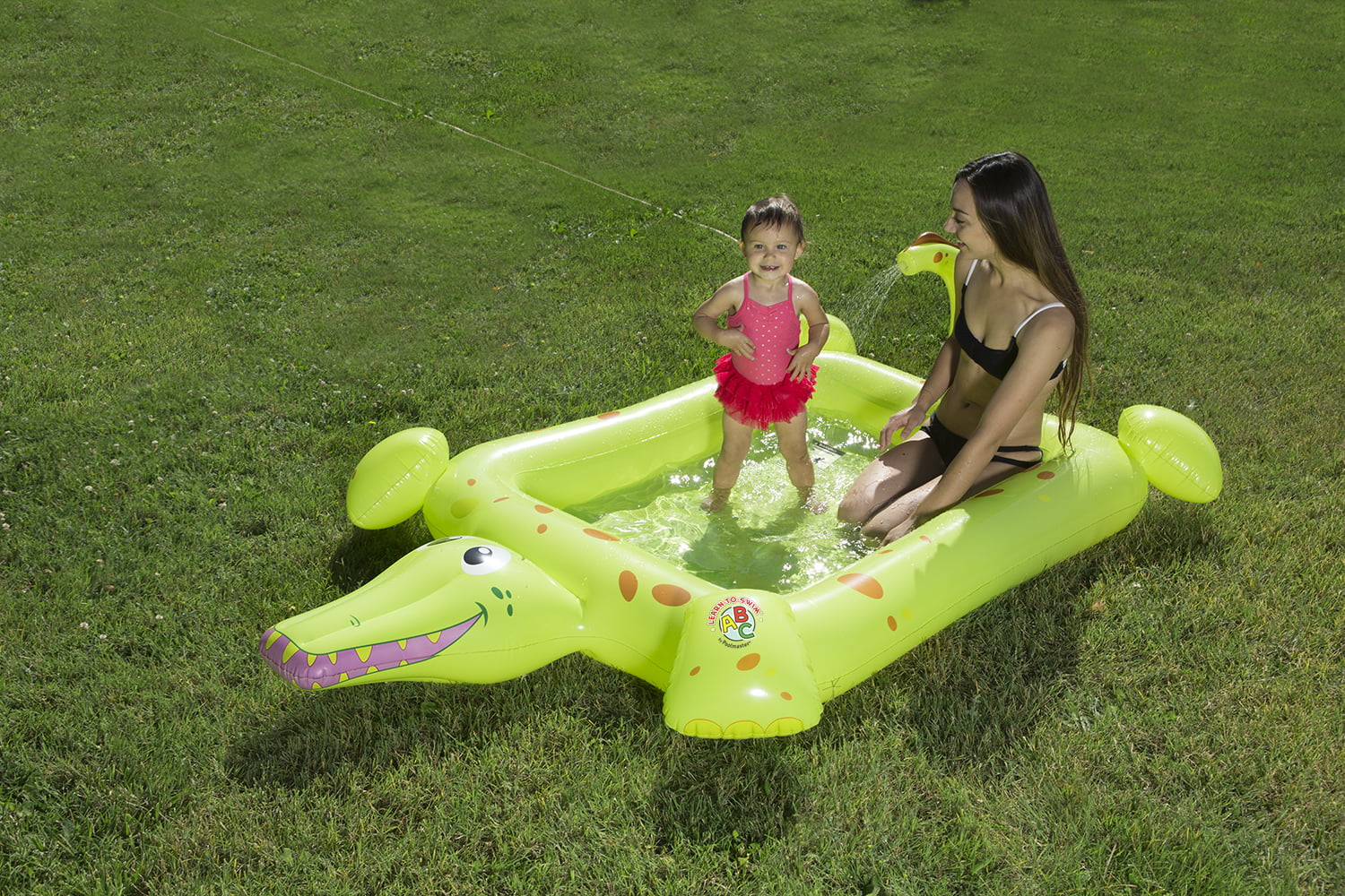 Poolmaster Crocodile Spray Inflatable Kiddie Swimming Pool