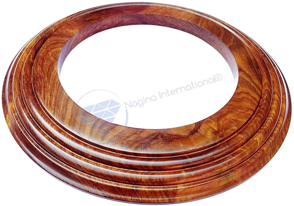 Nagina International Polished Handcrafted Wooden Base | Solid Hardwood Frame (24 Inches)