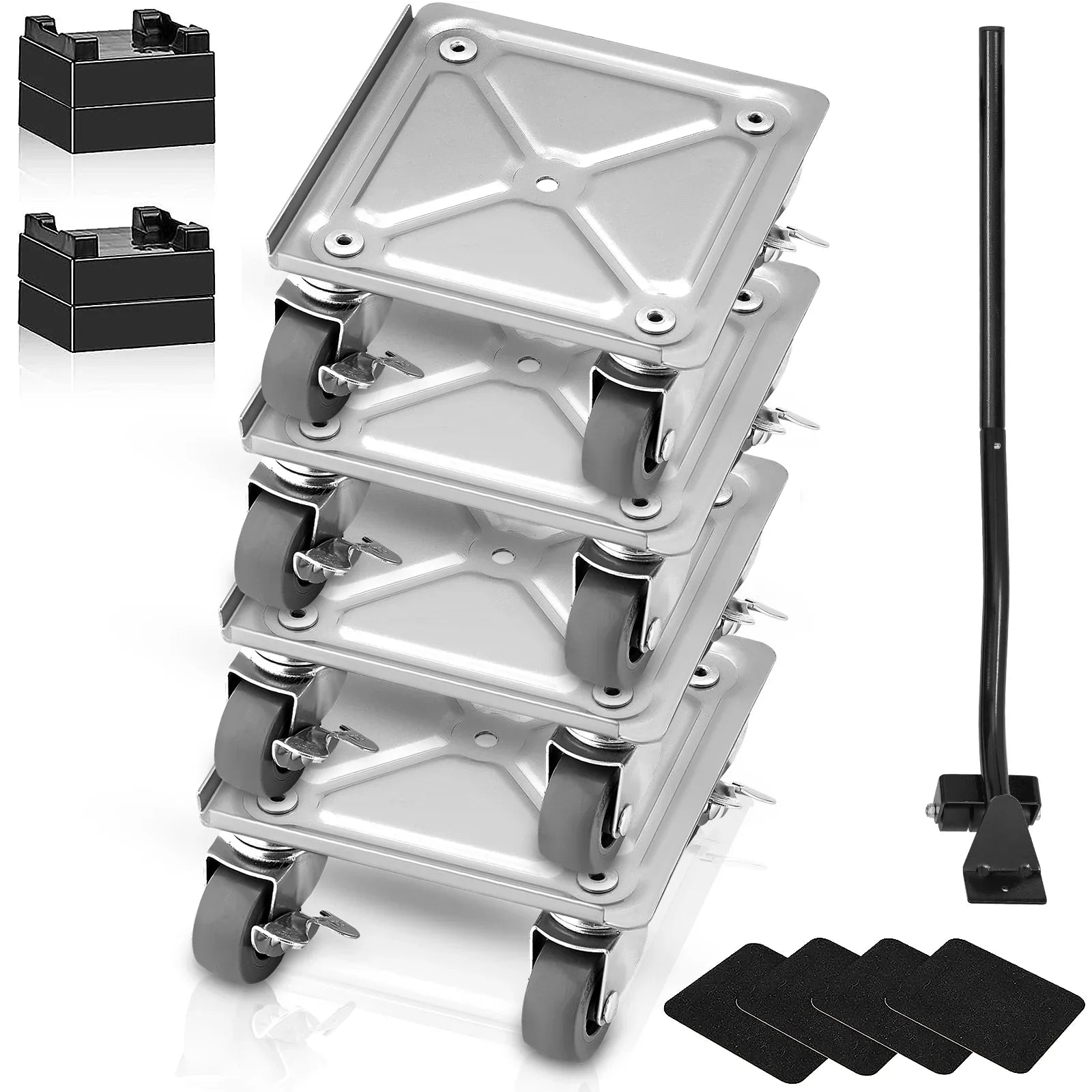 Furniture Dolly, 500 Lbs Capacity Furniture Lift Mover Tool Set for Moving Heavy Furniture Refrigerator Sofa,Furniture Moving Dollies with 360°  Swivel Wheels & Carbon Steel Panel
