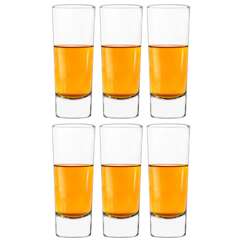 Vikko 2.2 Ounce Shot Glasses, Set of 6 Small Liquor and Spirit Glasses, Durable Tequila Bar Glasses For Alcohol and Espresso Shots, 6 Piece Shooter Glass Set (Niki)