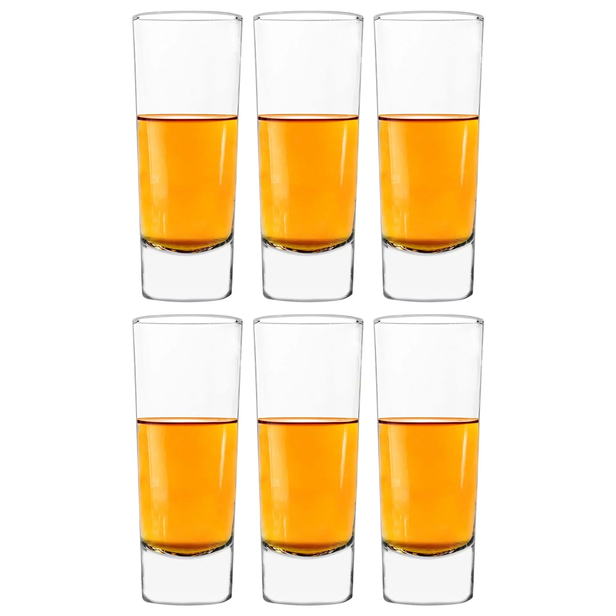 Vikko 2.2 Ounce Shot Glasses, Set of 6 Small Liquor and Spirit Glasses, Durable Tequila Bar Glasses For Alcohol and Espresso Shots, 6 Piece Shooter Glass Set (Niki)