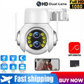 15x Zoom Outdoor Wireless Camera WiFi Surveillance Cameras 1080P Dual Lens Color Night Vision Audio Intercom  Security