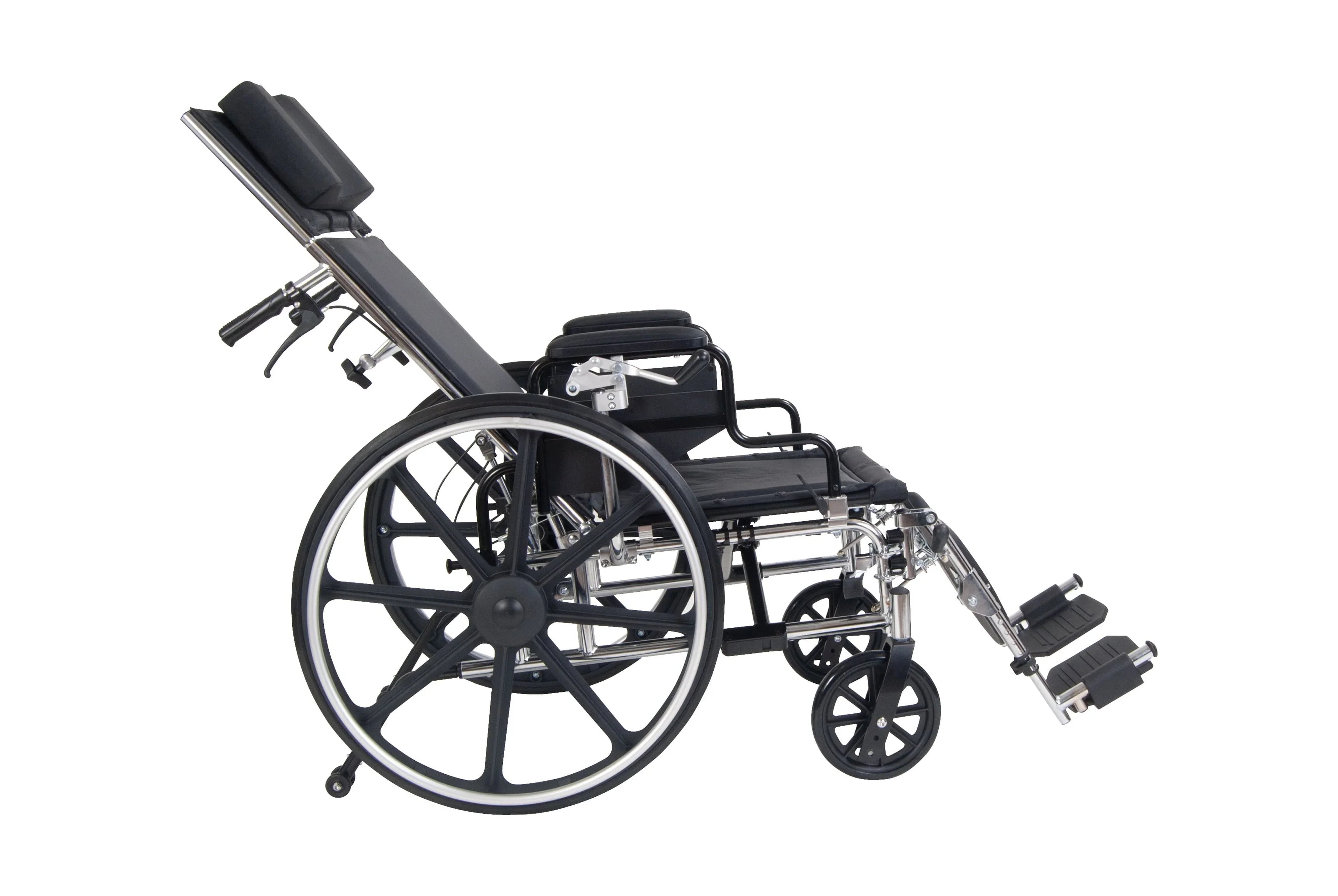 Drive Medical Viper Plus  Full Reclining Wheelchair, Detachable Desk Arms, 16" Seat