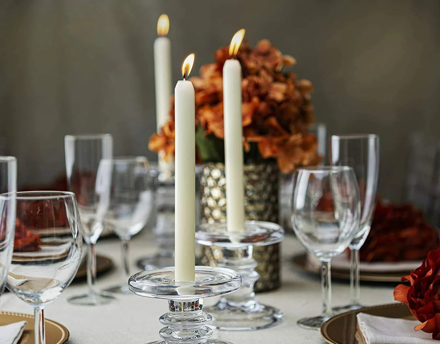 Bolsius 30 Ivory Unscented Taper - Dinner Candles Wedding for Spa, Christmas, Party, Household Decoration - 7.5 Hours Long Burning Smokeless Table Candle - Bulk Pack
