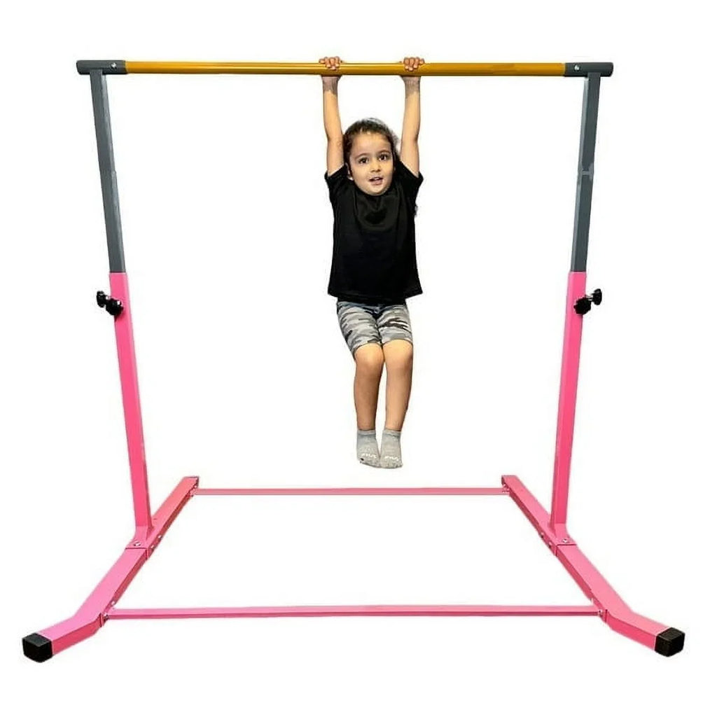 5 Star- Pink Gymnastics Kip Bar: Adjustable 3-5 , Junior Training, Heavy Duty, Home Gym Equipment