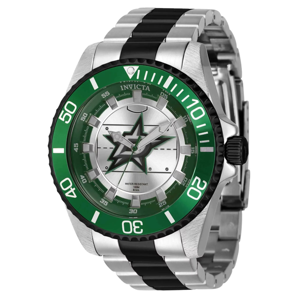 Invicta 42249 Men's  Dallas Stars Green and Black Bezel Watch