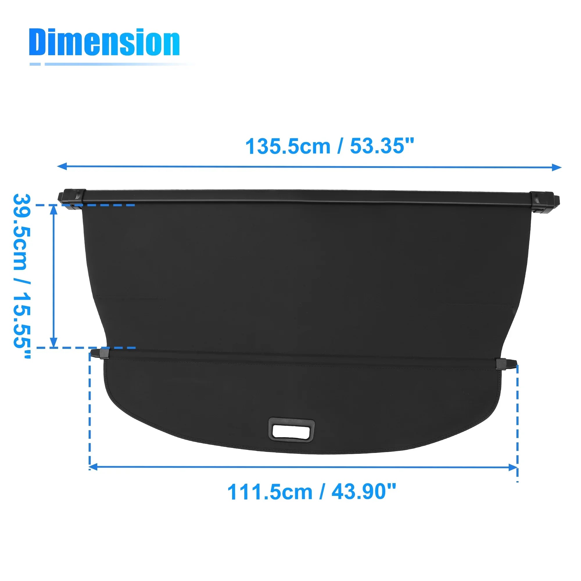 Unique Bargains Retractable Cargo Cover Rear Trunk cover Shield Shade Ajustable Fit for Nissan Rogue 2021-2024 Black