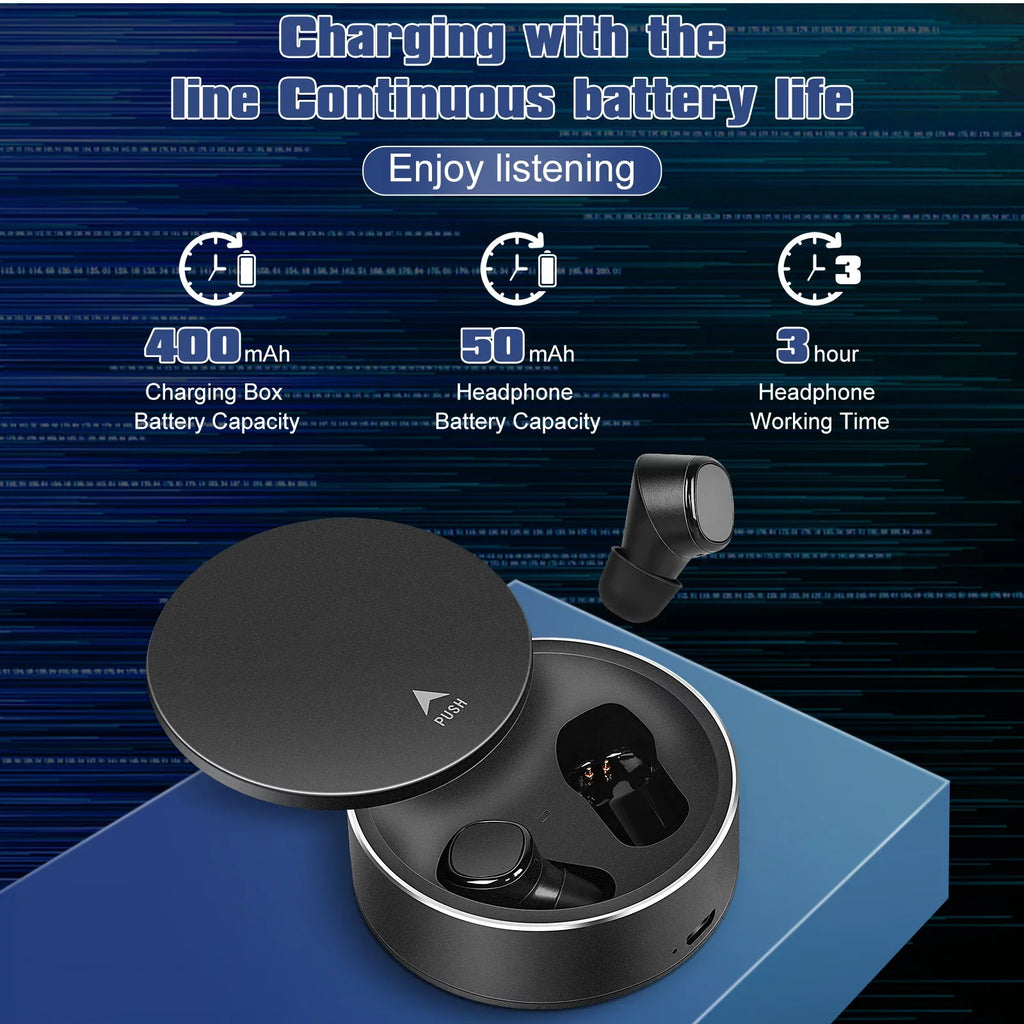 UrbanX X7 Sports True Wireless Earbuds 5.0 IPX5 Waterproof Touch Control Earbuds with Mic Earphones in-Ear Deep Bass Built-in Mic Bluetooth Headphones For Ulefone Armor 9 - Black