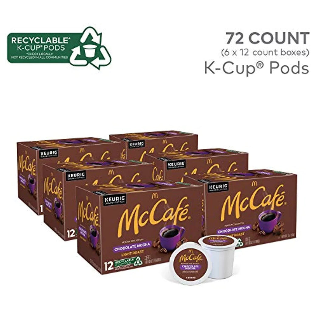 Mccafe Chocolate Mocha, Single Serve Coffee Keurig K-Cup Pods, Flavored Coffee, 72 Count