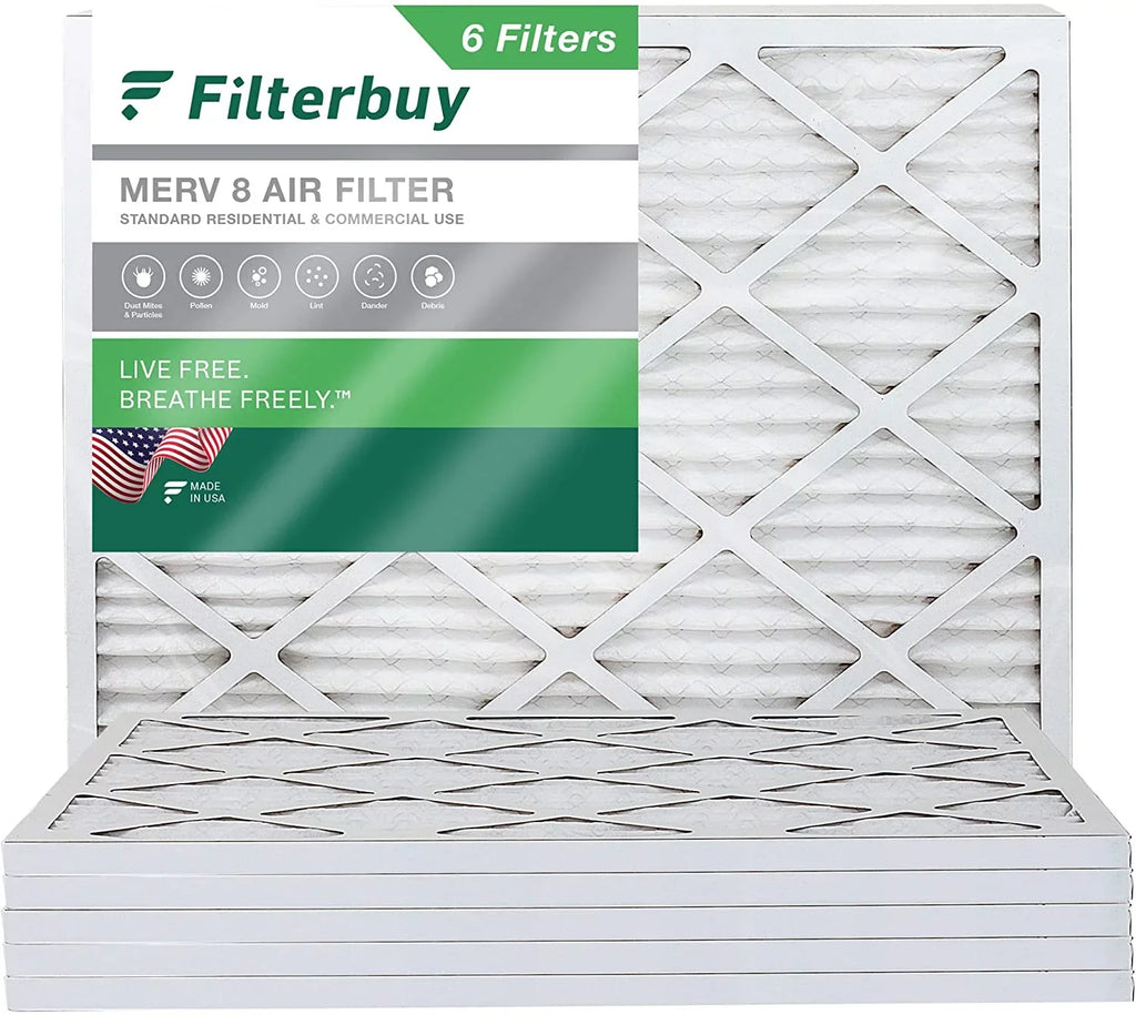 Filterbuy 14x18x1  8 Pleated   Furnace Air Filters (6-Pack)